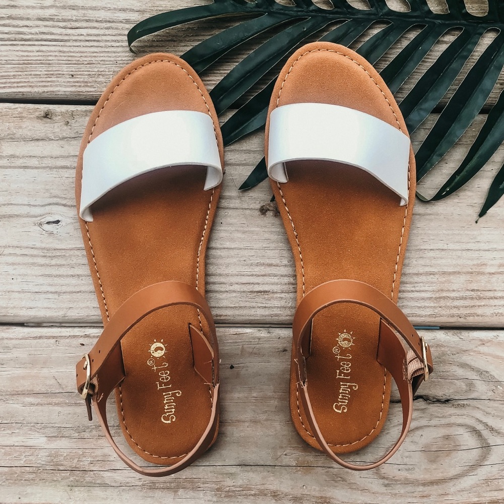 White strap sandals